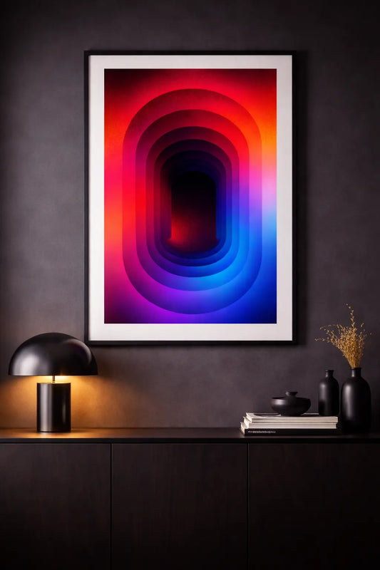 Neon gradient tunnel