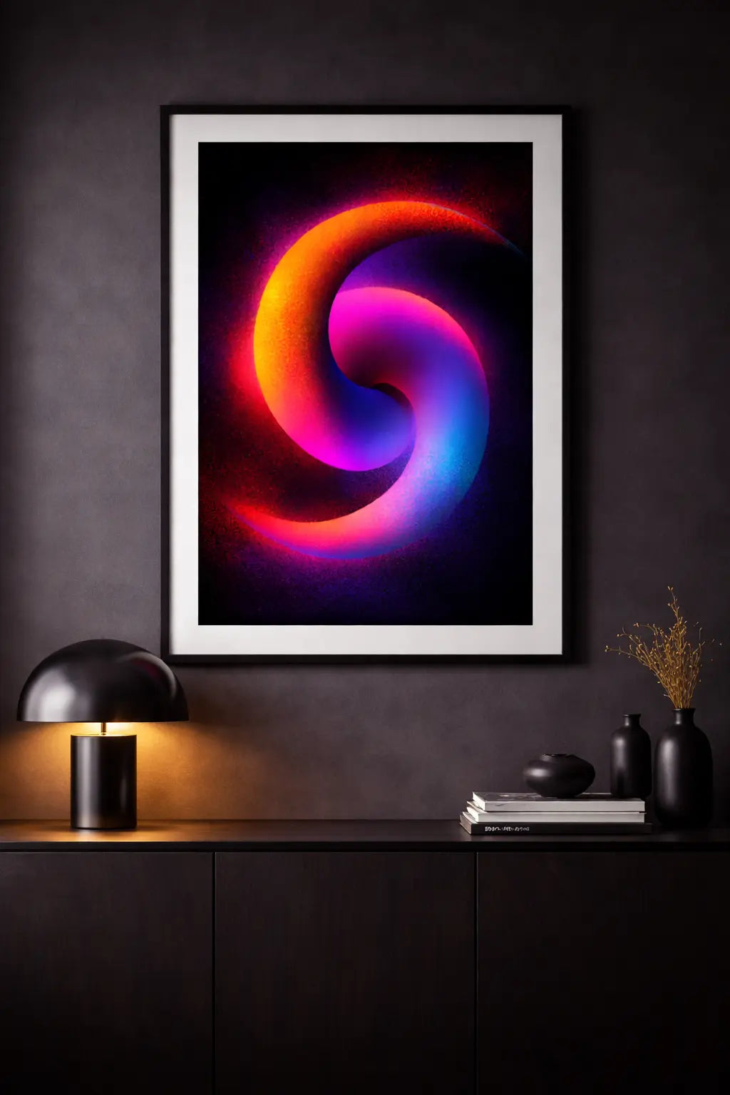 Neon gradient swirl