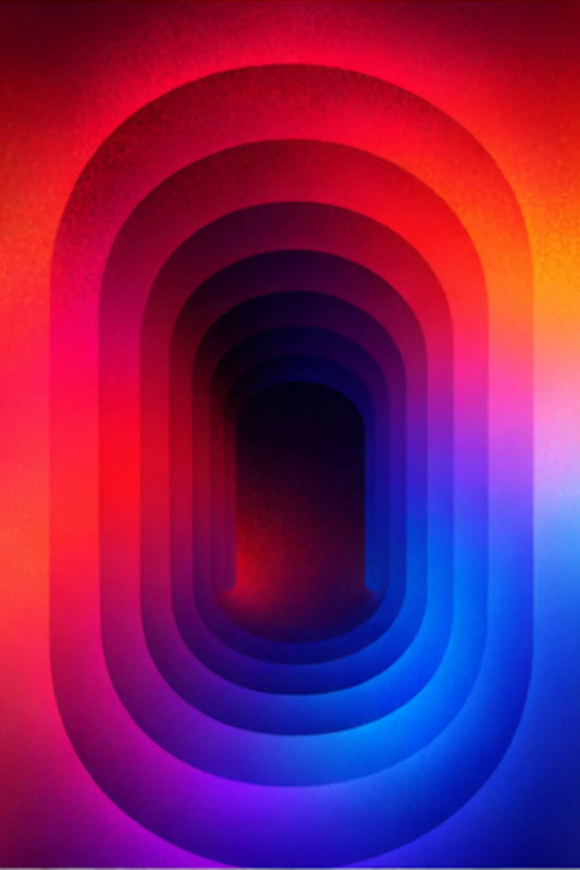 Neon gradient tunnel