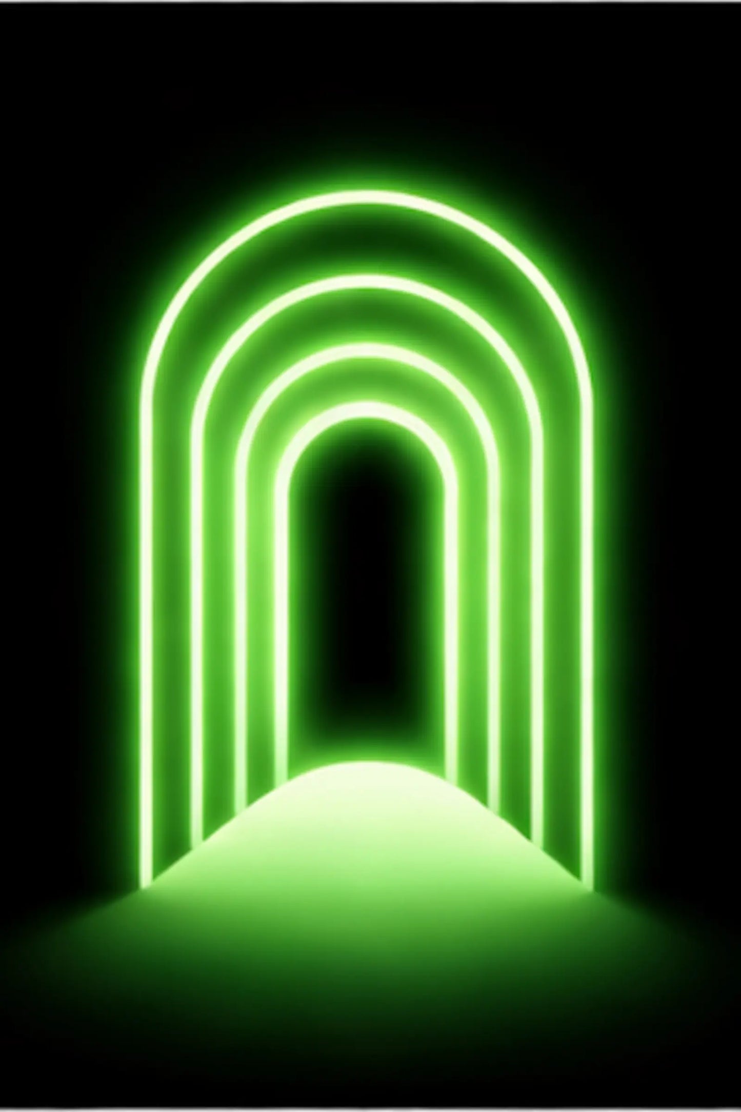 Neon green portal