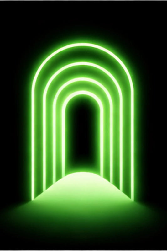 Neon green portal