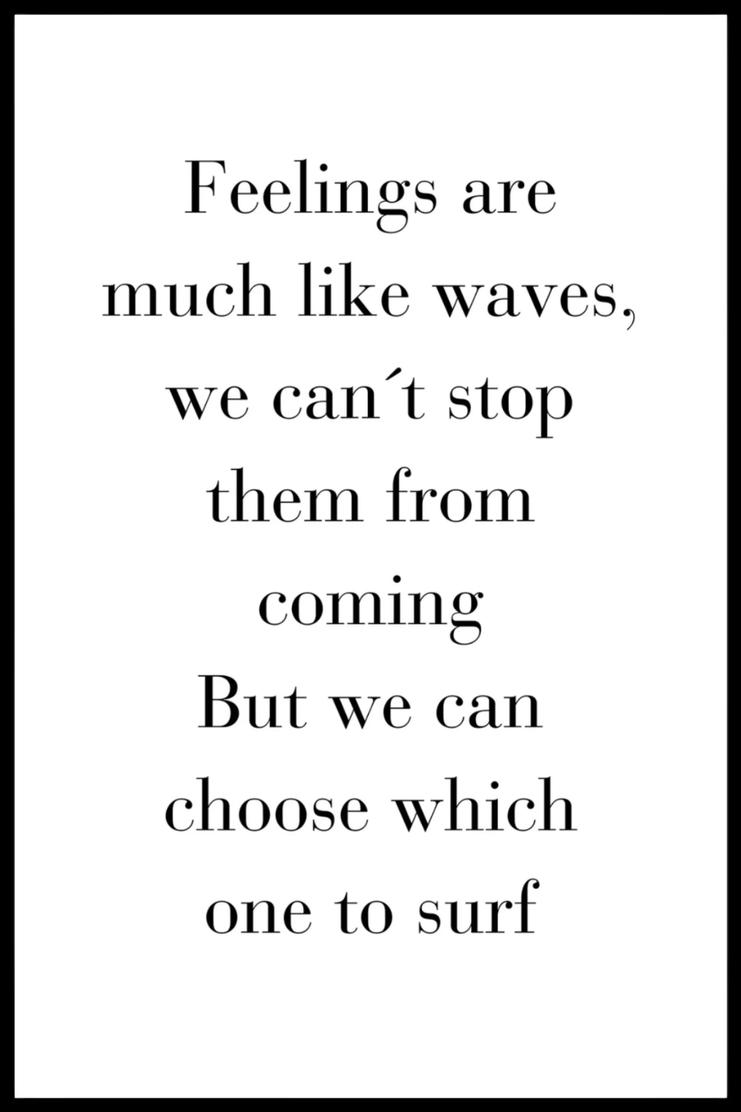 Poster - Feelings are like waves
