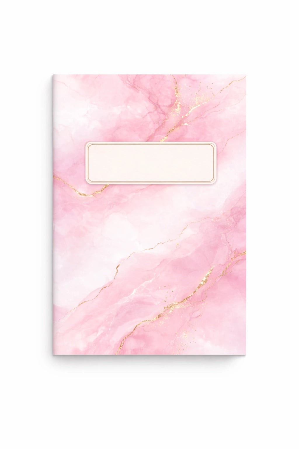 Blush Marble Notebook anteckningsbok i rosa marmordesign med guldinslag