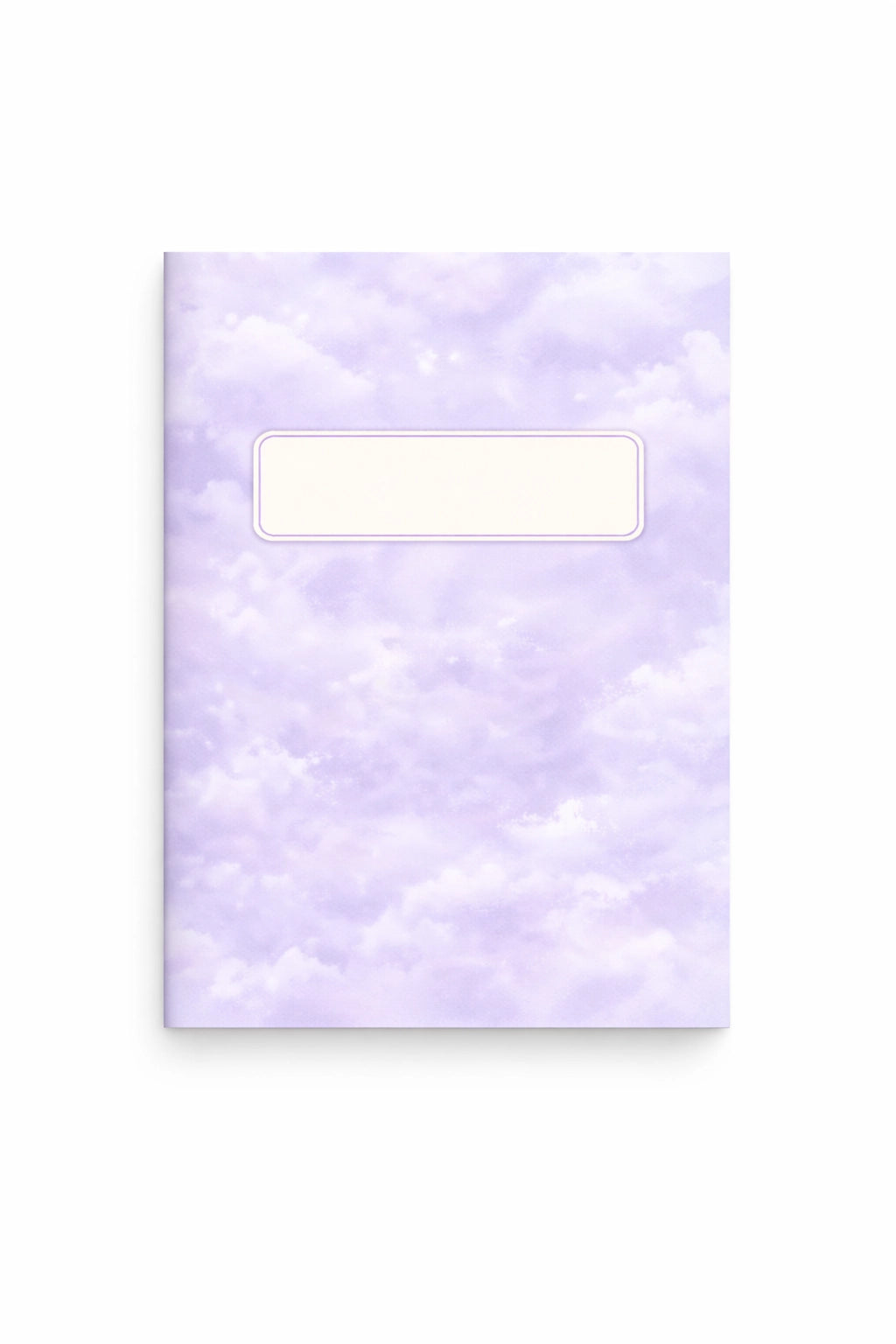Purple Sky Notebook anteckningsbok i ljus lila design med molnmönster