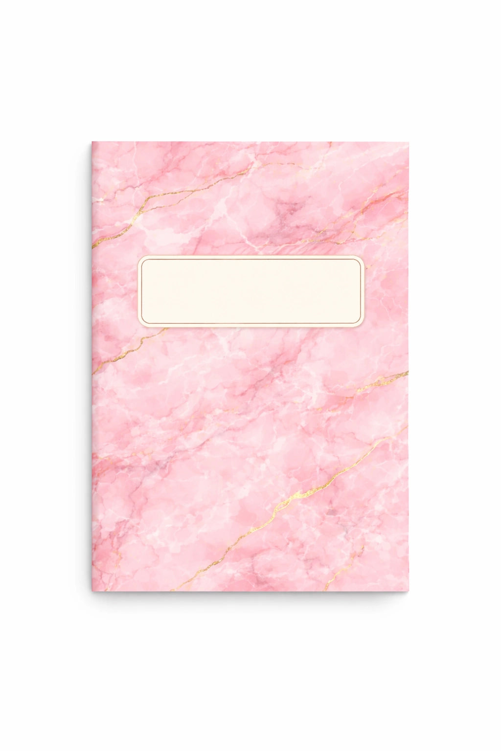 Rose Marble Notebook anteckningsbok i rosa marmordesign med gulddetaljer